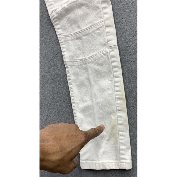 CDMG Caliber Denim Jeans Men's Size 32X32 White Moto Biker Stained Grunge - Picture 14 of 16